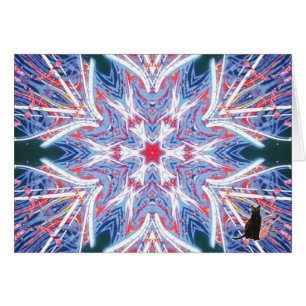 Carte de voeux de kaléidoscope de favori