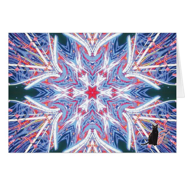 Carte de voeux de kaléidoscope de favori (Devant horizontal)