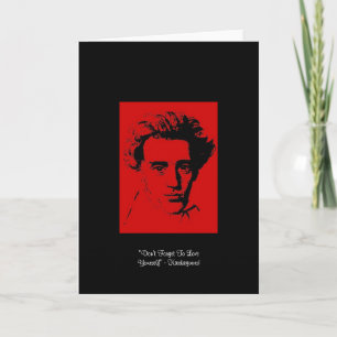 Carte de voeux de Kierkegaard "Love Yourself"