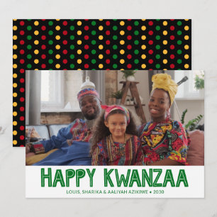 Carte de vœux de Kwanzaa avec photo