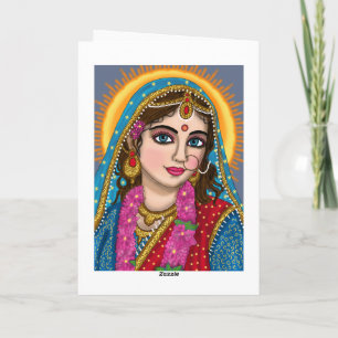 Carte de voeux de la déesse Radha   Divin Hindu De