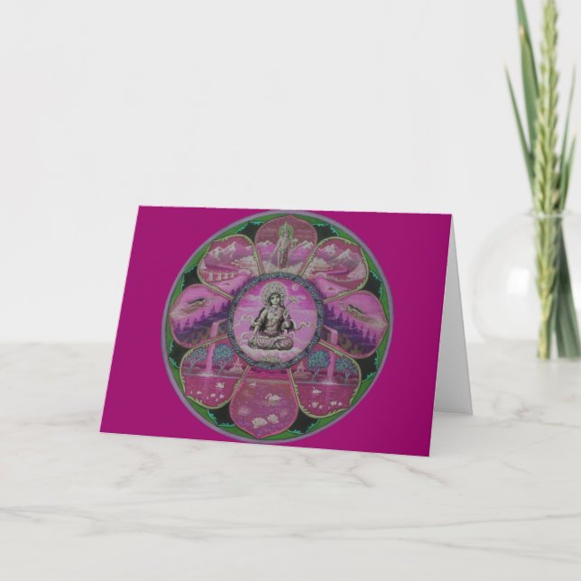 Carte de voeux de la déesse Tara Mandala (Devant)