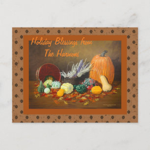 Carte de vœux de la fête de l'automne et de Thanks