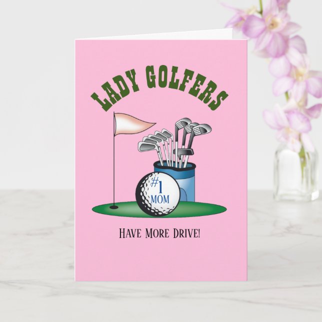 Carte de vœux de la fête des mères - Golfeuse (Orchidée)
