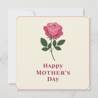 Carte de vœux de la fête des mères Rose