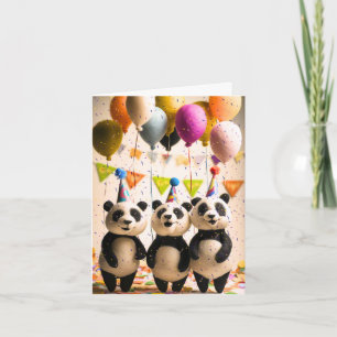 Carte de voeux de la fête du Panda