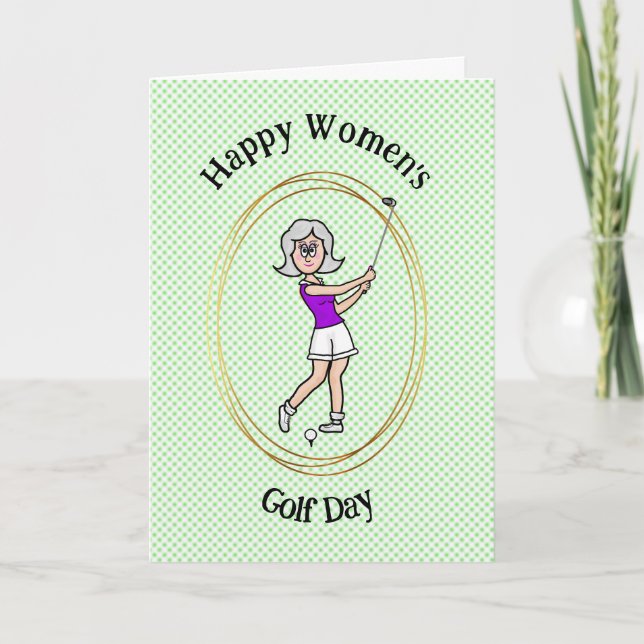 Carte de voeux de la journée de golf de la femme G (Devant)