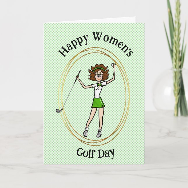 Carte de voeux de la Journée de golf pour femmes B (Devant)