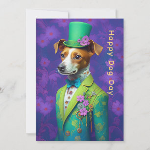 Carte de vœux de la journée du chien – Amusing pou