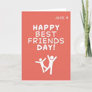 Carte de voeux de la meilleure fête des amis. 8 ju