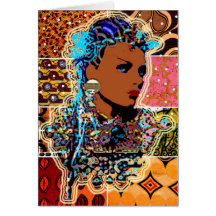 Carte de vœux de la princesse africaine