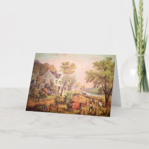 Carte de vœux de la récolte de la maison de l'agri