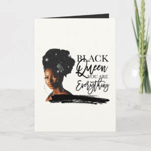Carte de voeux de la reine noire, carte pliée de 5