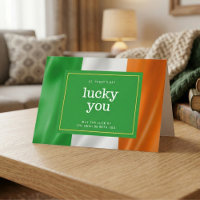 Carte de vœux de la Saint-Patrick avec le drapeau