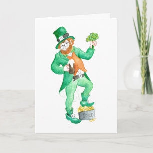 Carte de voeux de la Saint Patrick 'Leprechaun'