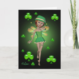 Carte de voeux de la Saint Patrick - Pixie irlanda