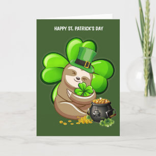 Carte de vœux de la Saint-Patrick pour paresseux