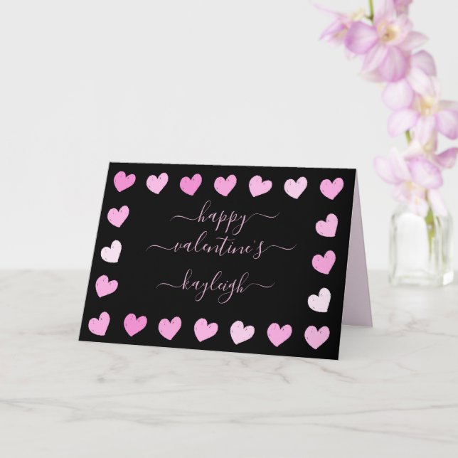 Carte de vœux de la Saint-Valentin à motif de cœur (Orchidée)