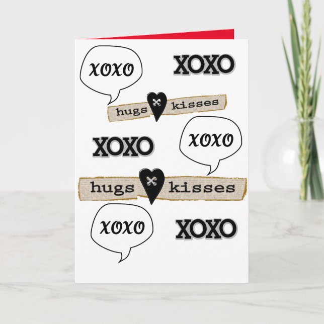 Carte de voeux de la Saint-Valentin Coeurs Xoxo (Devant)