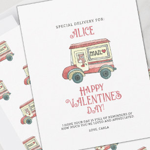 Carte de vœux de la Saint-Valentin Ourson en livra