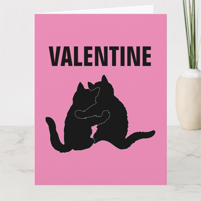 CARTE DE VOEUX DE LA SAINT-VALENTIN POUR CHAT, TOU (Devant)