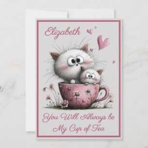 Carte de vœux de la Saint-Valentin pour chats ador