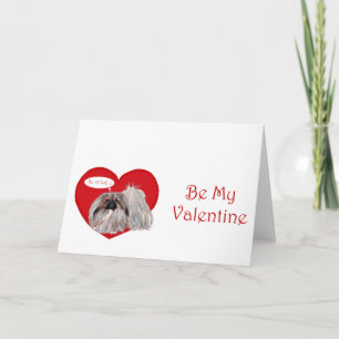 Carte de vœux de la Saint-Valentin pour Pékinois