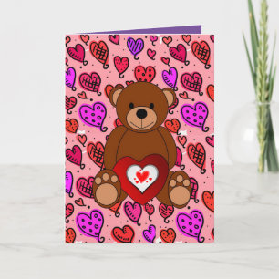 Carte de voeux de la Saint-Valentin Teddy Bear