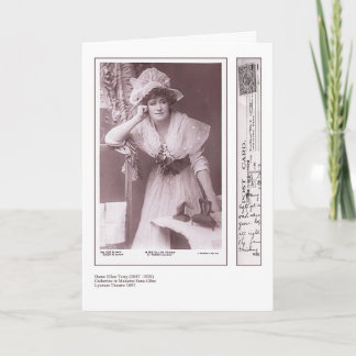 Carte de voeux de l'actrice Ellen Terry