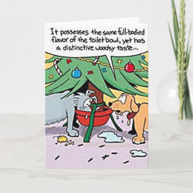Carte de voeux de l'eau d'arbre de Noël de (Devant)