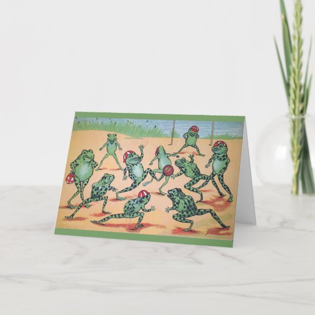 Carte de voeux de l'équipe de football Frogs (Devant)