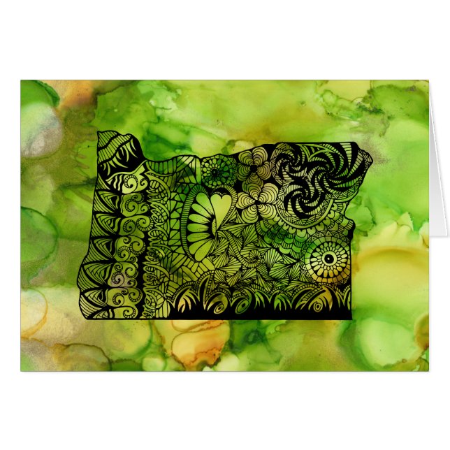 Carte de voeux de l'état de l'Oregon (Devant Horizontal)