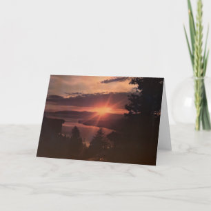 Carte de voeux de lever de soleil du lac Tahoe