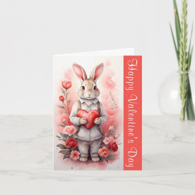 Carte de voeux de l'Heureuse Sainte-Valentin Heart (Devant)