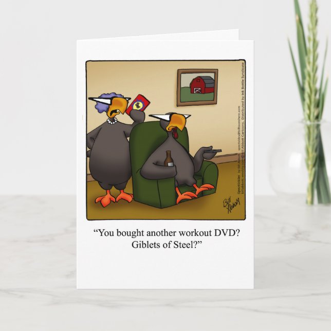 Carte de voeux de l'Humour de Thanksgiving "Specti (Devant)