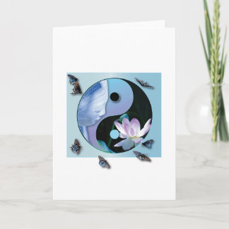 Carte de voeux de Lotus Yin Yang