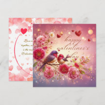 Carte de voeux de Lovebirds Valentine