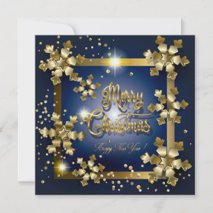 Carte de voeux de luxe Joyeux Noël & Nouvel An