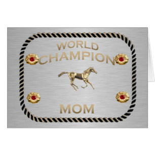 Carte de voeux de maman Champion du Monde