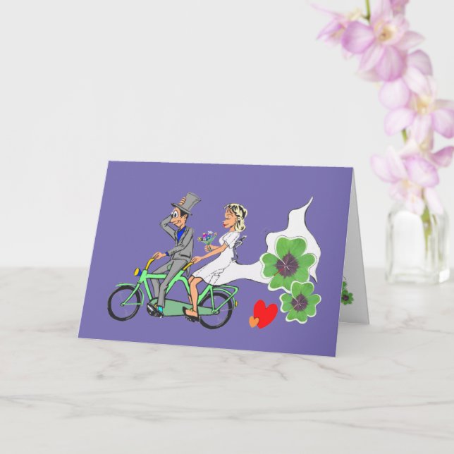 Carte de vœux de mariage personnalisable couleur d (Orchidée)