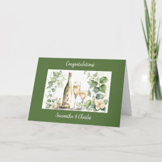 Carte de vœux de mariage personnalisée Champagne