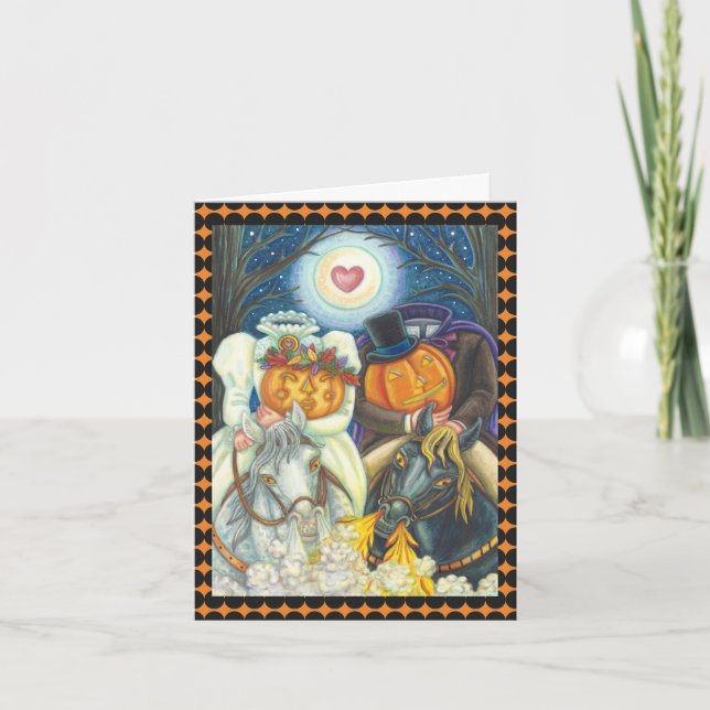 CARTE DE VŒUX DE MARIAGE SLEEPY HOLLOW HALLOWEEN * (Devant)