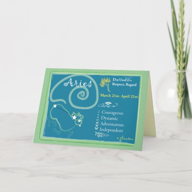 Carte de voeux de mars de Bélier (Devant)