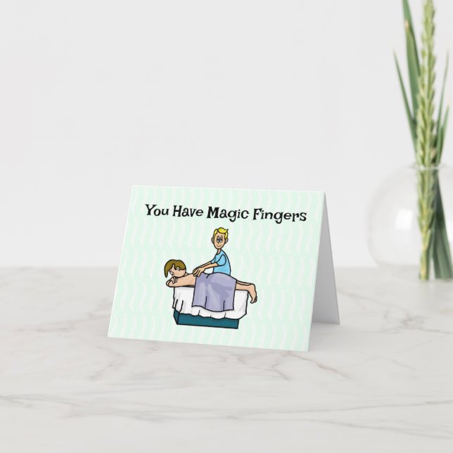 Carte de voeux de massage pour chiropraticien masc (Devant)