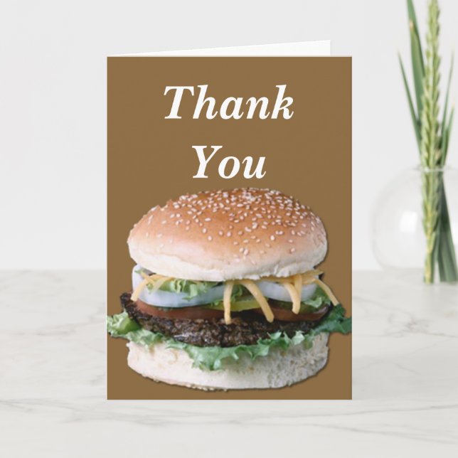 Carte de voeux de Merci d'hamburger (Devant)