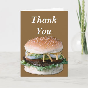 Carte de voeux de Merci d'hamburger