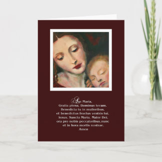Carte de voeux de mère et d'enfant