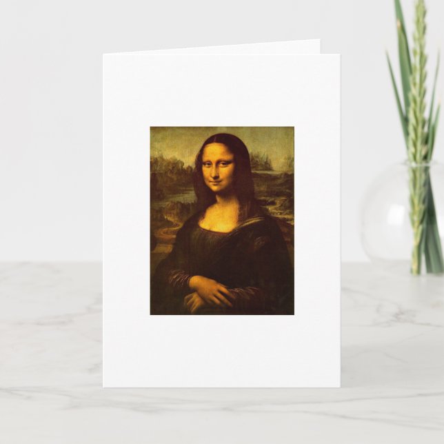 Carte de voeux de Mona Lisa de DaVinci (Devant)