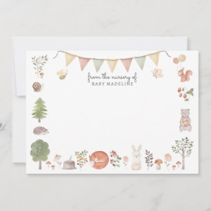 Carte de vœux de naissance amis de la forêt de Woo