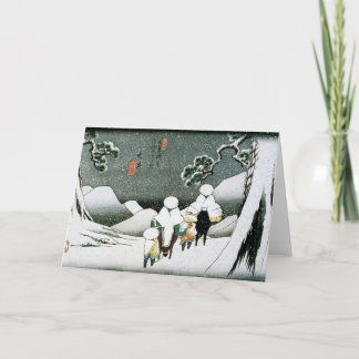 Carte de voeux de neige du Japon